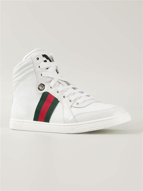 white gucci shoes high top|farfetch gucci high top.